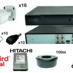 GMB-03 Set kamera za video nadzor 3tbHDD +16x CAM-AHD5MP-HAU60W rg59+100m bnc+dc konekt full color
