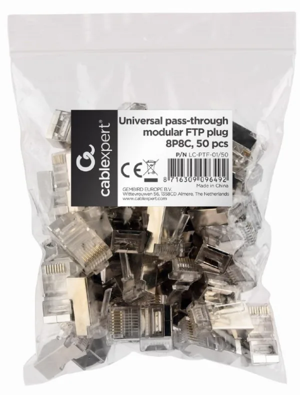 Gembird Universal pass-through CAT5 FTP plug 8P8C cena pakovanja (50kom u pakovanju) (LC-PTF-01/50)