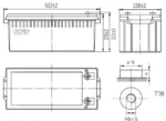 NPP NPG12V-200Ah, GEL BATTERY, C20=200AH, T16, 522x238x218x222, 52,8KG, Light grey