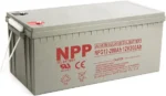 NPP NPG12V-200Ah, GEL BATTERY, C20=200AH, T16, 522x238x218x222, 52,8KG, Light grey – slika 3