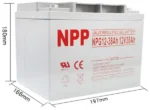 NPP NPG12V-38Ah, GEL BATTERY, C20=38AH, T14,197 165 174 174, 11KG, Light grey – slika 3