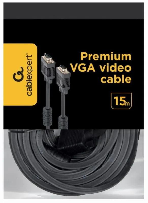 Gembird VGA to VGA kabl black 15m (CC-PPVGA-15M-B)