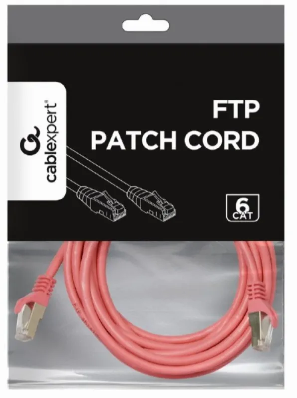 Gembird Mrezni kabl, CAT6 FTP Patch cord 3m pink (PP6-3M/RO)