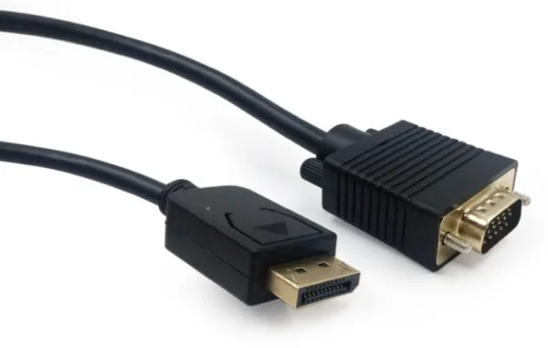 Gembird DisplayPort to VGA adapter cable, black, 1.8 m (CCP-DPM-VGAM-6)