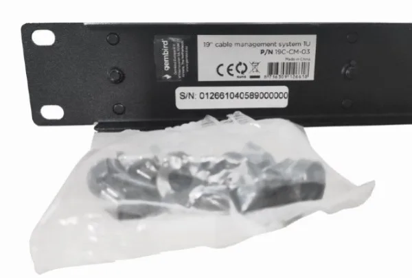Gembird 19 cable management system, 1U (19C-CM-03)