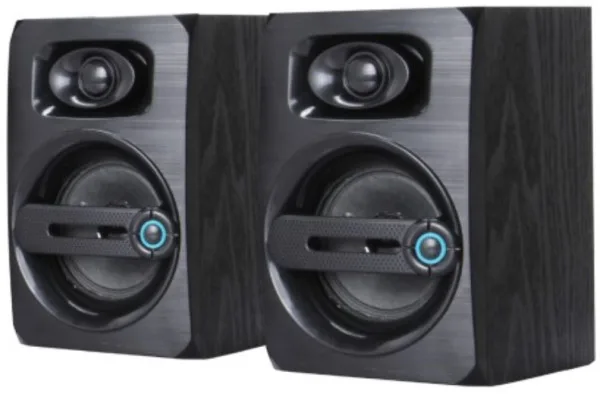 Gembird stereo zvučnici black Wood, 2.5 inch, 6W RMS (2x3W) USB pwr, volume control, 3,5mm (SPK-B23)