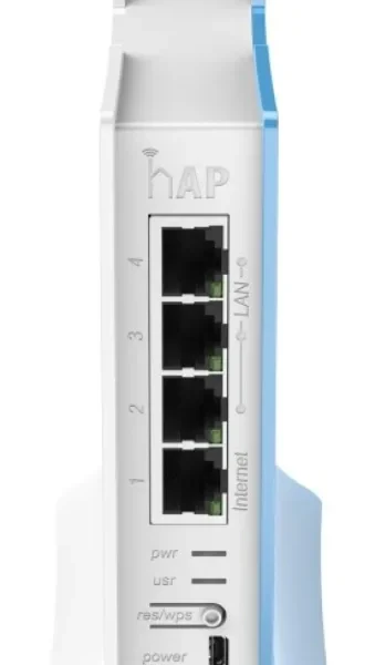 MikroTik RB941-2nD-TC hAP lite 4xLAN 10/100 2,4GHz, lower case RouterOS L4, ruter (269) MT013