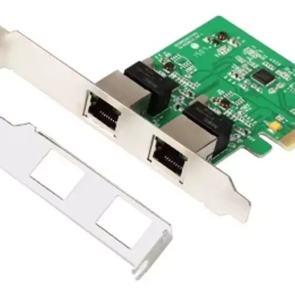 E-GREEN PCIe mrežna kartica | 2 Gigabit Ethernet porta