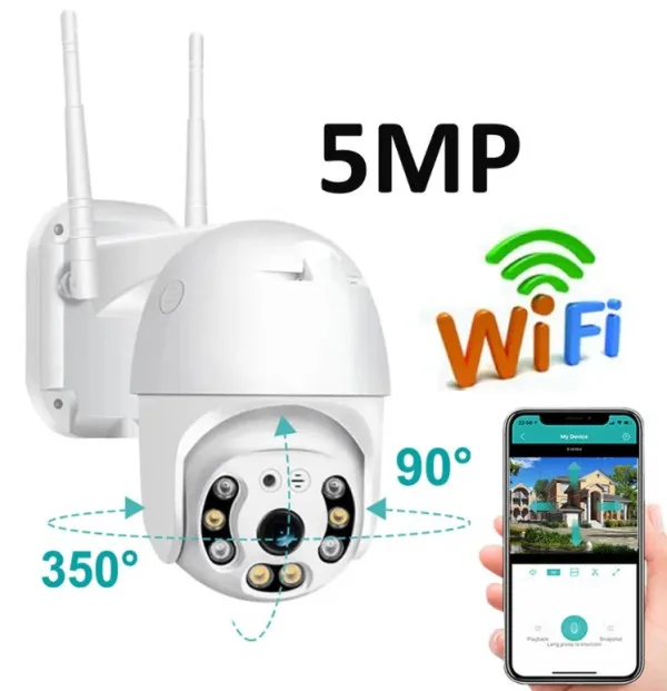 GMB kamera 5 mpix microSD iCSee xmeye pro app Two-way voice PTZ ip66 (CAM-IP5MP-EP9)