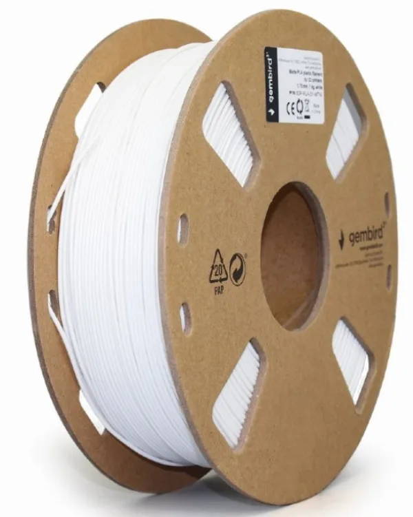 Mat PLA Filament za 3D štampač 1.75mm, kotur 1KG, white (3DP-PLA-01-MTW)