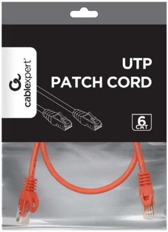 Gembird Mrezni kabl, CAT6 UTP Patch cord 0.5m red (PP6U-0.5M/R)