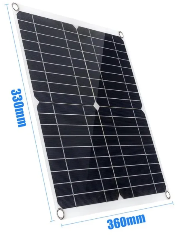RV Solarni panel USB spoljni, vodootporni, 20W, 330x360x3mm (SOL-PANEL20W)