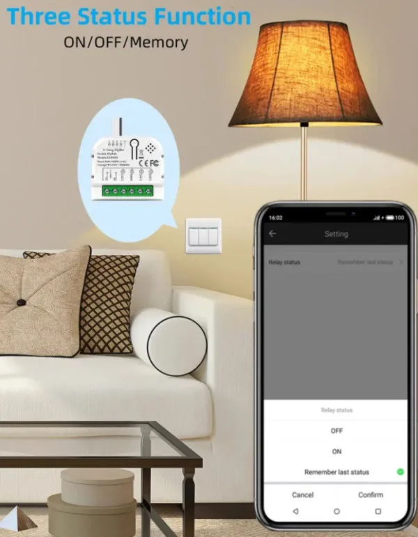 Tuya Wifi DIY Self-locking daljinski upravljac Smart Switch relejni modul DC 5V/7-32V AC (SMART-1GANG)
