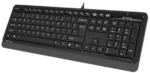 US GREY A4Tech Fstyler Multimedia comfort tastatura, FN funkcije, vodootp. US-LAYOUT, USB (A4-FK10)