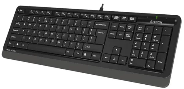 US GREY A4Tech Fstyler Multimedia comfort tastatura, FN funkcije, vodootp. US-LAYOUT, USB (A4-FK10)