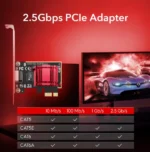 Cudy PE25 PCIe mrežna kartica, 2,5 Gbps - Slika 2