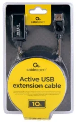 Gembird USB 2.0 active extension cable, black color, bulk package, 10m (UAE-01-10M) – slika 5