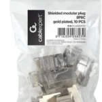 Gembird shielded modular 30u gold plated LAN konektor CAT5 FTP SFTP RJ45 (pak.10kom) (PLUG5SP/10)