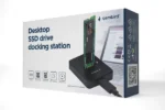 DD-U3M2 Gembird Desktop USB Type-C M.2 SATA & NVME SSD drive docking station, black - Slika 6