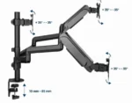 Gembird Podesivi stoni držač za monitor sa tri ruke, tilt, 17-27 max.7kg (MA-DA3-01)