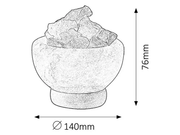 Fuji salt lamp E14 15W ~2,6 kg