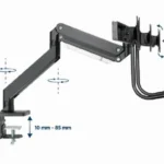 Gembird Podesivi stoni držač za tri monitora, tilt, 17-27 max.3x6kg (MA-DA3-03)