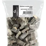 Gembird shielded modular 30u gold plated LAN konektor CAT5 FTP SFTP, RJ45(pak.100kom) (PLUG5SP/100)