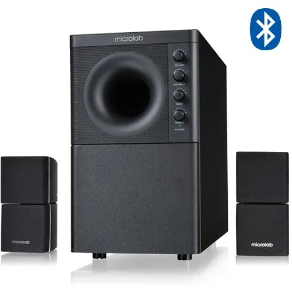 Microlab X3BT Aktivni drveni zvučnici 2.1 sistem 98W RMS, 3,5mm, Bluetooth