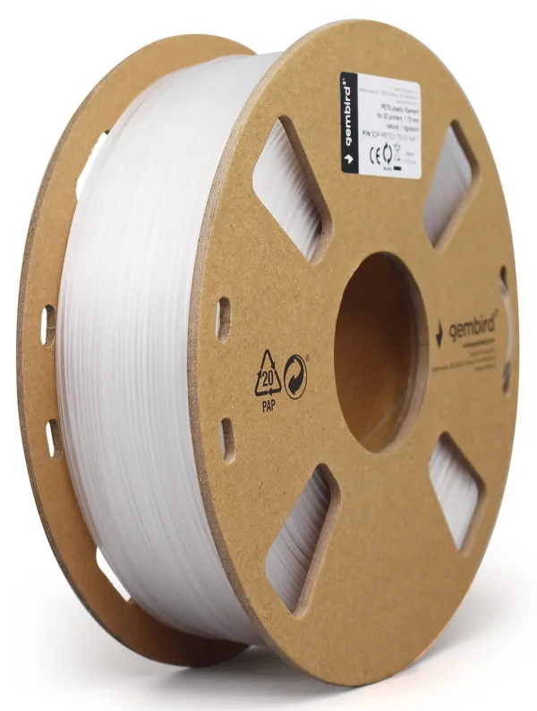 PETG Filament za 3D štampač 1.75mm, kotur 1KG WHITE (3DP-PETG1.75-01-W)