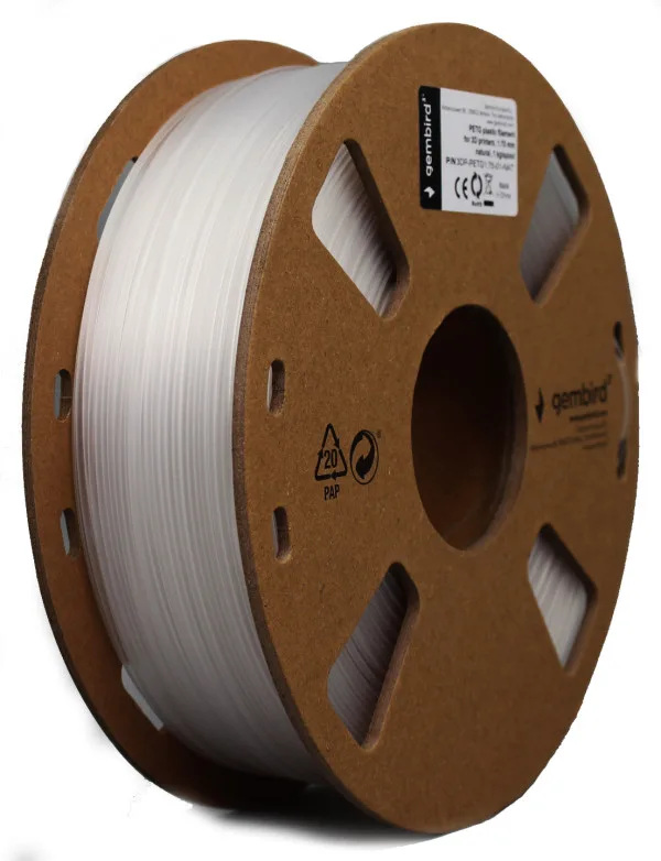 PETG Filament za 3D štampač 1.75mm, kotur 1KG Natural (3DP-PETG1.75-01-NAT)