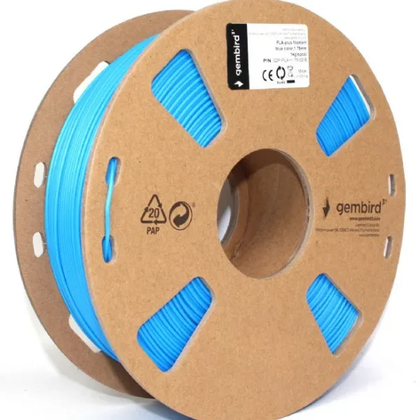 3DP-PLA+1.75-02-B PLA-PLUS Filament za 3D štampač 1,75mm kotur 1KG Blue (jaci od standardnog PLA)