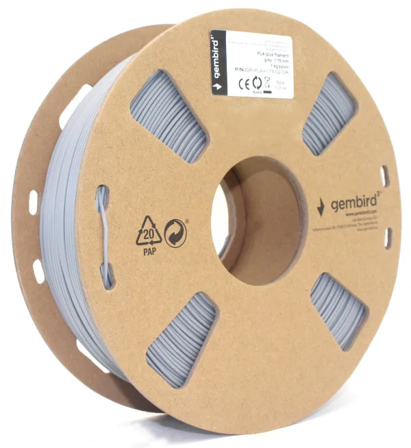 PLA Filament za 3D štampač 1,75mm kotur 1KG GREY - SIVA (3DP-PLA1.75-01-GR)