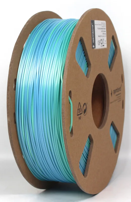 PLA Svilenkasti duga Filament za 3D štampač 1.75mm, kotur 1KG blue/green (3DP-PLA-SK-01-BG)