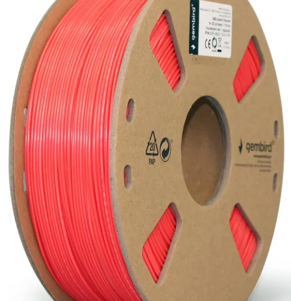 ABS Filament za 3D štampač 1.75mm, kotur 1KG, plamen sjajan RED (3DP-ABS1.75-01-FR)