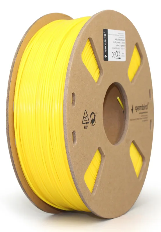 ABS Filament za 3D štampač 1.75mm, kotur 1KG YELLOW (3DP-ABS1.75-01-Y)