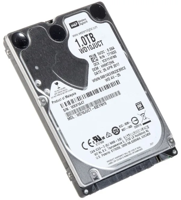 Hard disk 2.5" 1TB WD10JUCT WD 16MB 5400RPM SATA 9,5mm