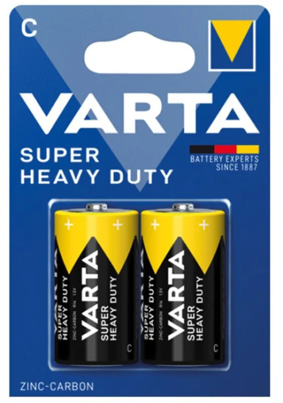 58468 VARTA Superlife Tip C 1.5V R14P SUPER HEAVY DUTY, Cink-karbon baterije, PAK2 (cena po kom.)