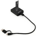 Gembird Desktop USB Type-C M.2 SATA & NVME SSD drive docking station, black (DD-U3M2)