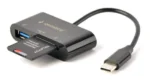 UHB-CR3-02 Gembird USB Type-C SDXC citac kartica za mobilne telefone i tablete - Slika 4