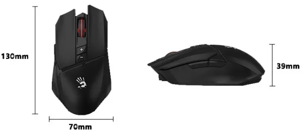 ULTRA A4Tech Bloody 2.4GHz Bežični Gejming miš, Type-C AIR+WIRED 1000Hz/100-12,000 130mm (A4-R36)