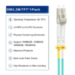 FO LC/UPC - LC/UPC MM 2M OM3 DX LSZH Aqua 2.0mm