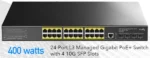 Cudy GS5024S4 L3 upravljivi svič, 24 gigabitna + 4 SFP+