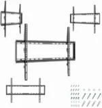 WM-70F-03 Gembird TV nosac fiksni 37-70 VESA max.60x40cm max 35kg - Slika 3
