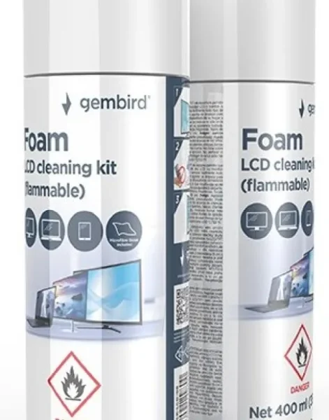 Gembird pena za ciscenje LCD ekrana set 400ml (zapaljiva) (CK-LCD-08)