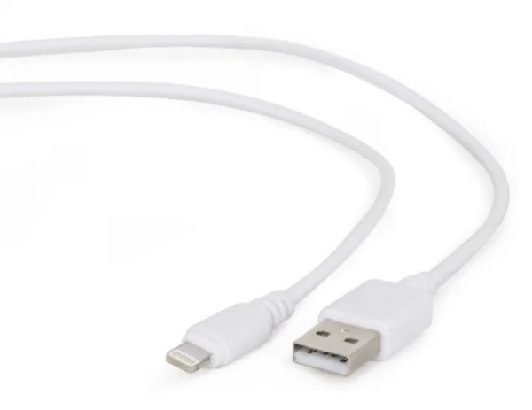 Gembird USB 2.0 A-plug to 8-pin usb Apple iphone cable 1M White (CC-USB2-AMLM-W-1M)
