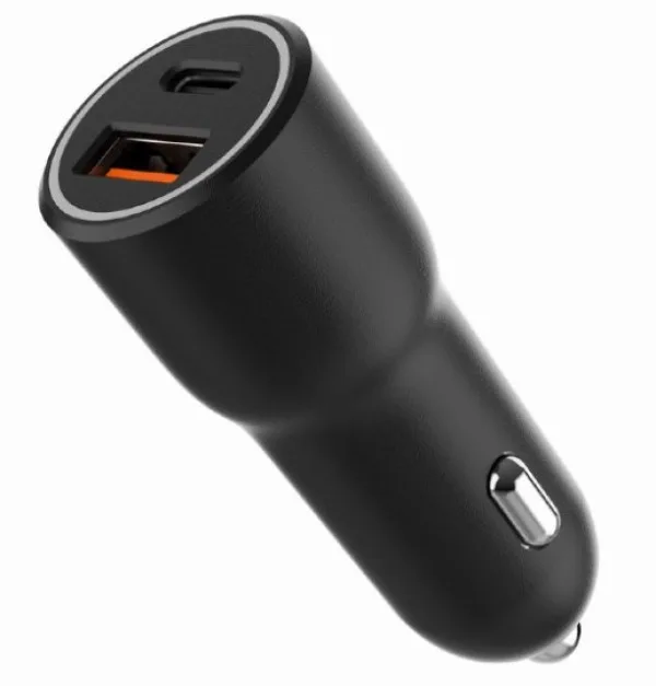 Gembird 2-port USB brzi punjač za auto, Type-C PD, 38W, black (TA-UC-AC2PDQC38-CAR-01)
