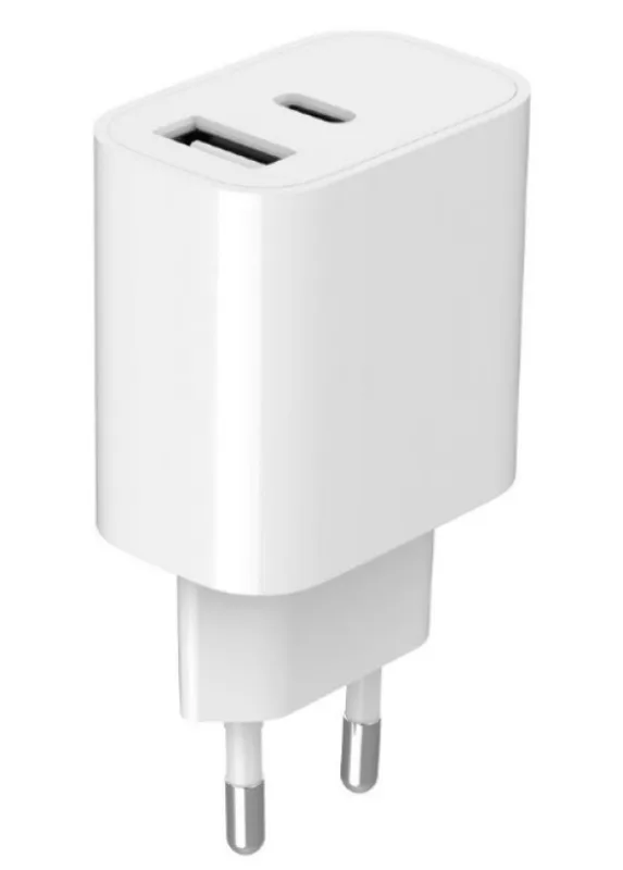 Gembird USB punjač, 2-port USB-A+ USB-C, 2.4 A, white (TA-UC-2AC12-01)
