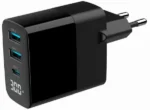 TA-UC-PDQC30LCD-BK-02 Gembird GaN USB brzi punjac, 30W 3-port (2xUSB-A+ USB-C), LCD, black - Slika 10