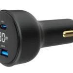 Gembird 2-port USB brzi punjač za auto, Type-C PD, LCD, 30W, black (TA-UC-AC2PD30LCD-CAR-01)