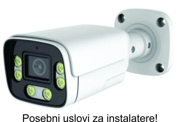 GMB kamera 4MP APP P6SLite 3.6mm-F1.4 POE, IP66 DuaL LED 6xIR+6xFull Color, MIC,25m (CAM-IP4MP-HAQ60D)
